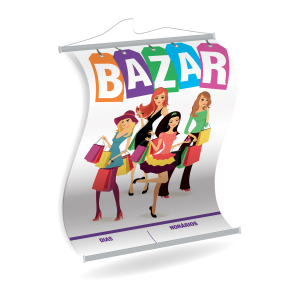 Banner Banner em LONA 440g  4x0  Bastão Superior e Inferior, Cordinha Superior, Ponteiras de Acabamentos Material Padão - Lona Brilho