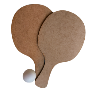 Raquete Tênis de Mesa MDF 6mm 15x28cm   Corte reto 
